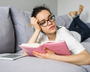 girl reading book